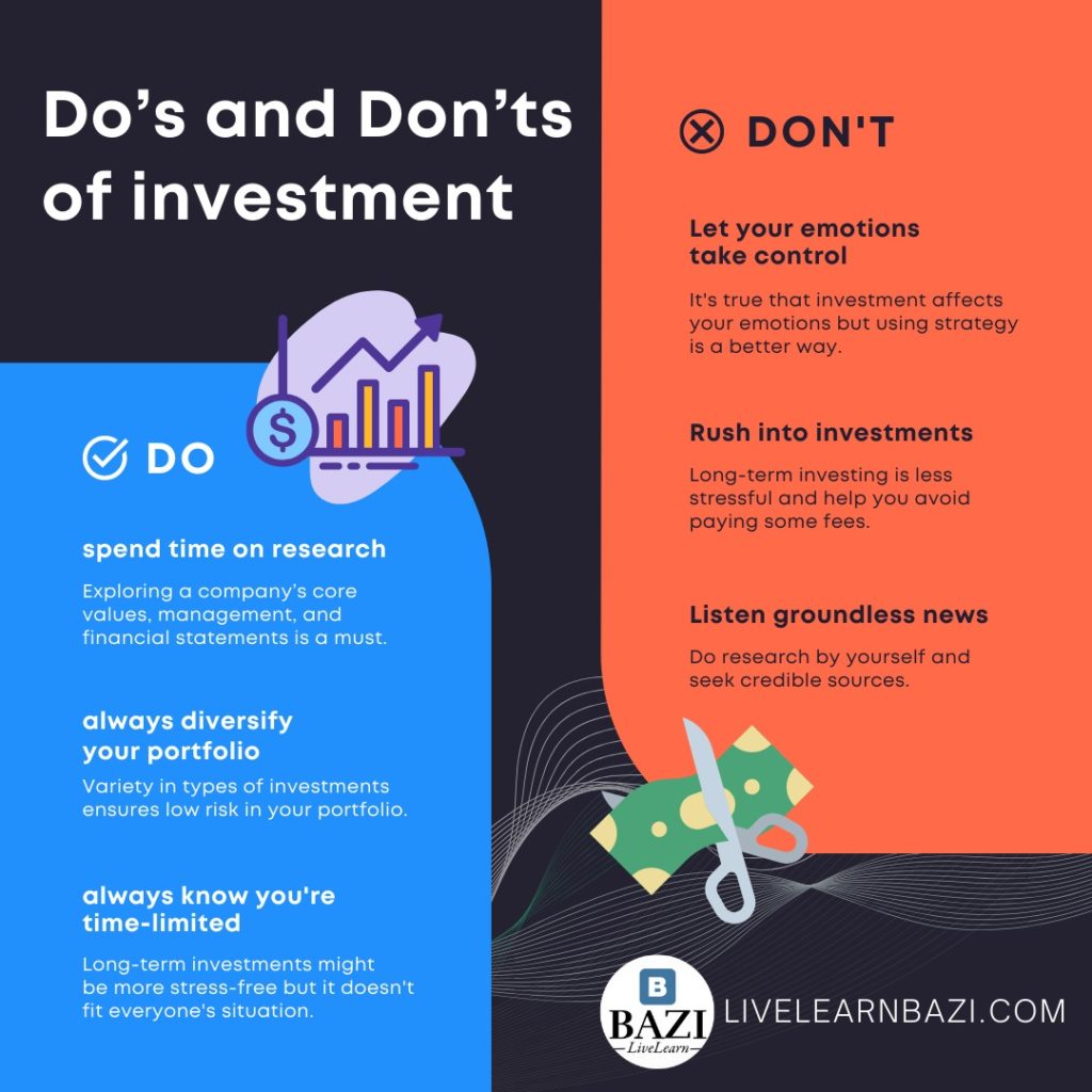 Dos and Don'ts if Investment